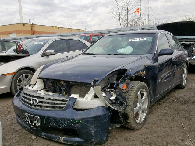 JNKCV51E15M215374 - 2005 INFINITI G35 BLUE photo 2