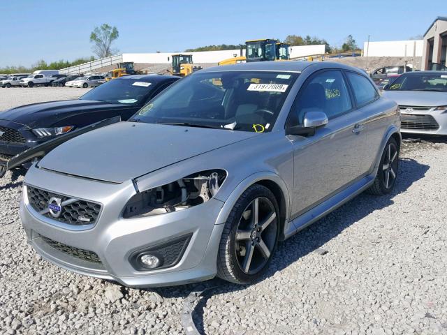 YV1672MK3C2280691 - 2012 VOLVO C30 T5 SILVER photo 2