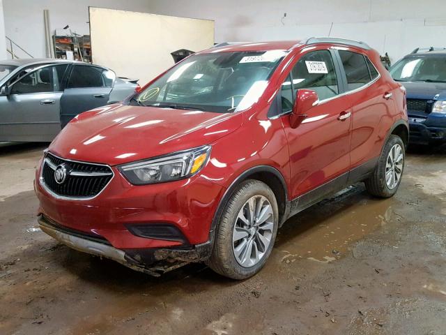 KL4CJESBXHB045219 - 2017 BUICK ENCORE PRE BURGUNDY photo 2