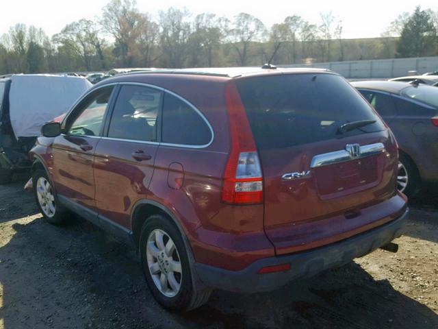 JHLRE38757C060587 - 2007 HONDA CR-V EXL BURGUNDY photo 3