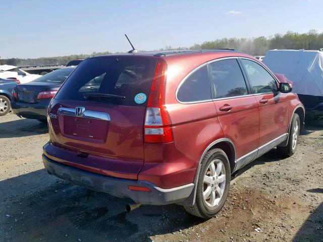 JHLRE38757C060587 - 2007 HONDA CR-V EXL BURGUNDY photo 4