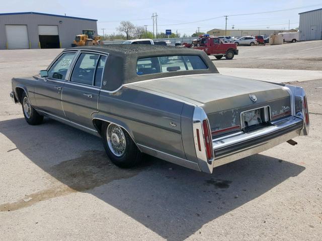 1G6DW51Y8KR702716 - 1989 CADILLAC BROUGHAM GRAY photo 3