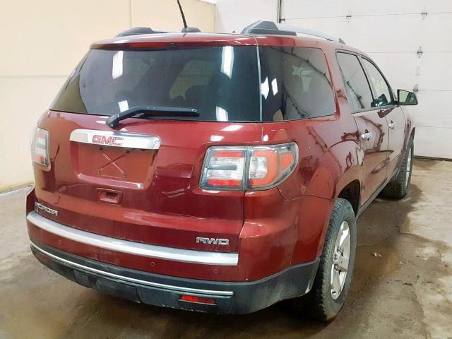 1GKKVPKD3GJ340951 - 2016 GMC ACADIA SLE RED photo 4