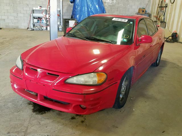 1G2NW52E62C179225 - 2002 PONTIAC GRAND AM G RED photo 2