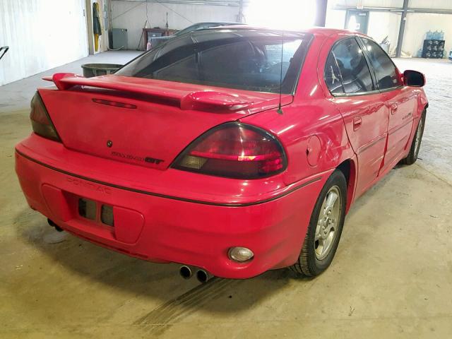 1G2NW52E62C179225 - 2002 PONTIAC GRAND AM G RED photo 4