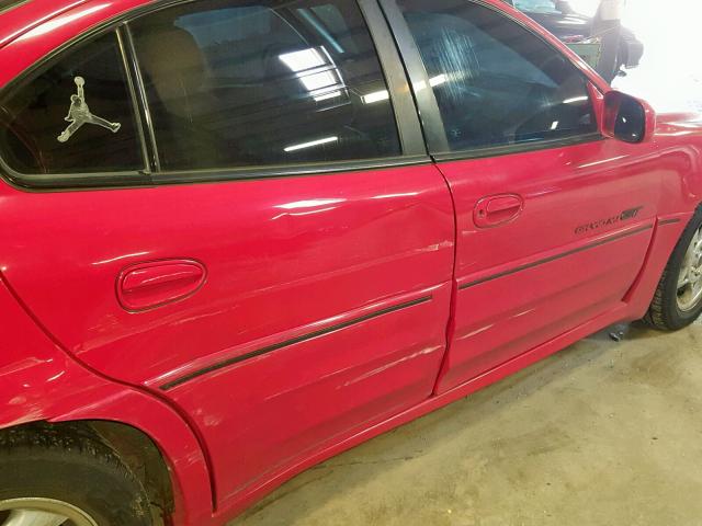 1G2NW52E62C179225 - 2002 PONTIAC GRAND AM G RED photo 9