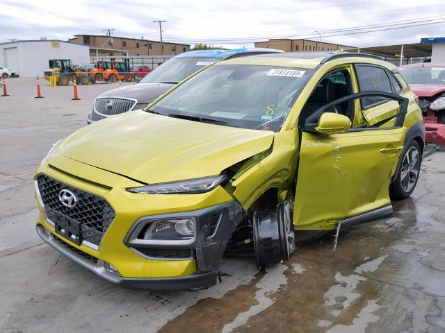 KM8K33A54KU203413 - 2019 HYUNDAI KONA LIMIT GREEN photo 2