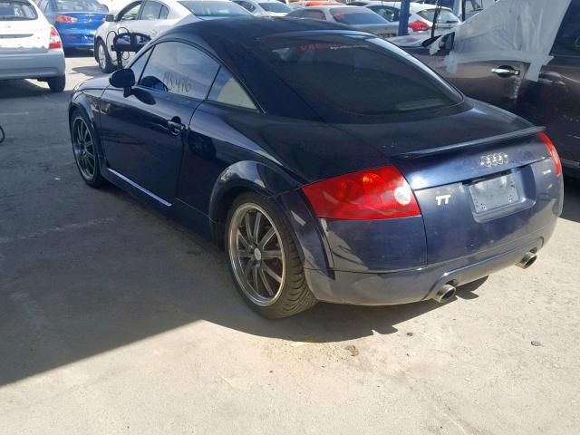 TRUWT28N721004062 - 2002 AUDI TT QUATTRO BLUE photo 3