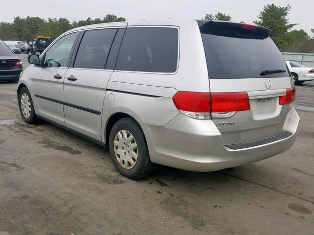 5FNRL38209B043757 - 2009 HONDA ODYSSEY LX SILVER photo 3