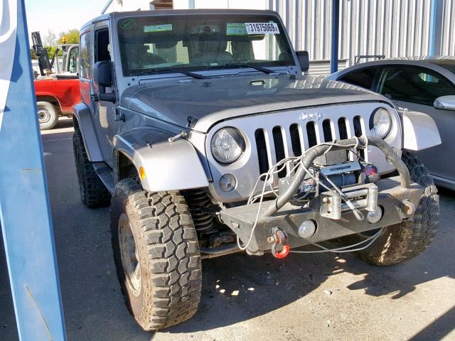 1C4AJWBGXEL109795 - 2014 JEEP WRANGLER S SILVER photo 1