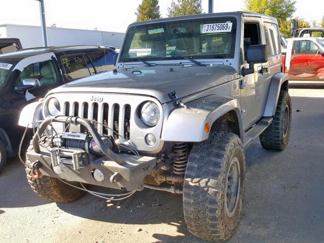 1C4AJWBGXEL109795 - 2014 JEEP WRANGLER S SILVER photo 2