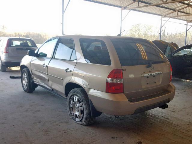 2HNYD18232H536002 - 2002 ACURA MDX GOLD photo 3