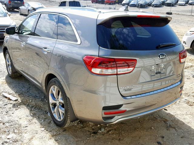 5XYPK4A5XJG379272 - 2018 KIA SORENTO SX GRAY photo 3