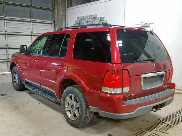 5LMEU88H54ZJ41949 - 2004 LINCOLN AVIATOR Tünd qırmızı foto 3