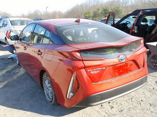 JTDKARFP8J3079125 - 2018 TOYOTA PRIUS PRIM 红色 照片 3