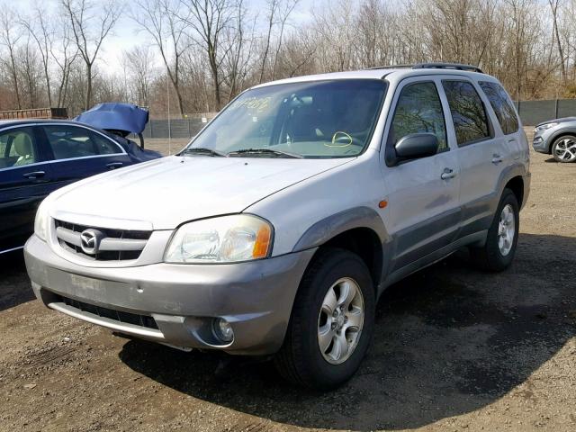 4F2CU08152KM16339 - 2002 MAZDA TRIBUTE LX SILVER photo 2