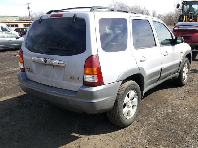 4F2CU08152KM16339 - 2002 MAZDA TRIBUTE LX SILVER photo 4