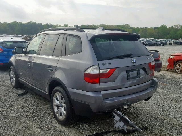 WBXPC9C42AWJ35085 - 2010 BMW X3 XDRIVE3 BLACK photo 3