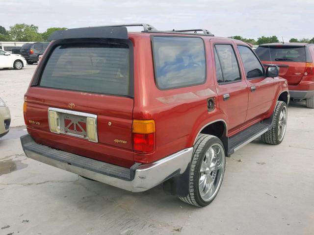 JT3VN29V2P0014157 - 1993 TOYOTA 4RUNNER VN RED photo 4