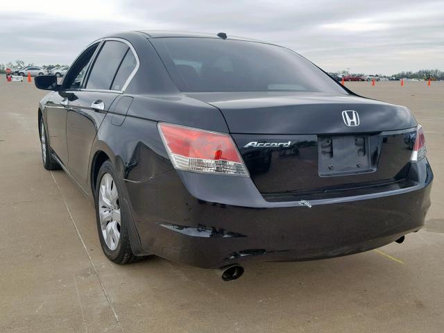 1HGCP36809A014335 - 2009 HONDA ACCORD EXL BLACK photo 3