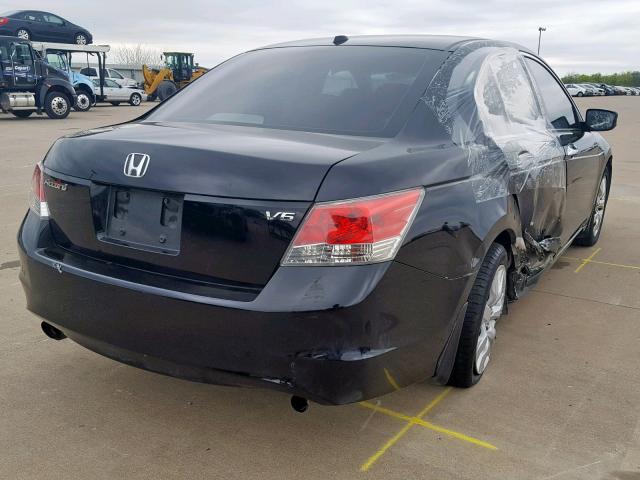 1HGCP36809A014335 - 2009 HONDA ACCORD EXL BLACK photo 4