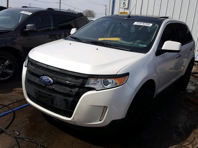 2FMDK3JC7BBA63924 - 2011 FORD EDGE SEL WHITE photo 2