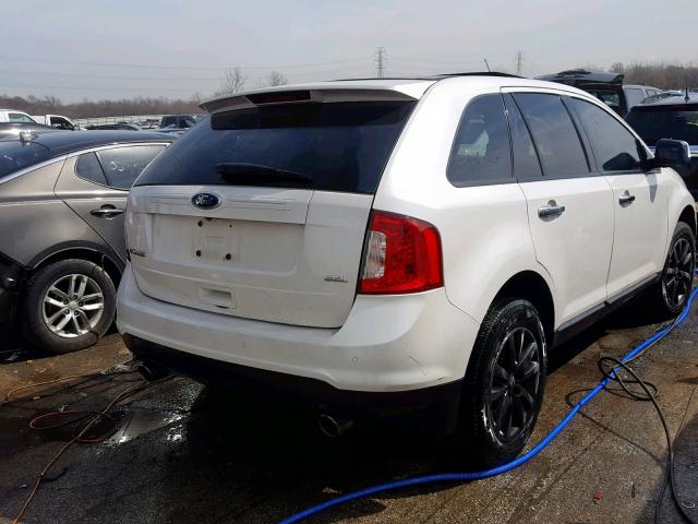 2FMDK3JC7BBA63924 - 2011 FORD EDGE SEL WHITE photo 4