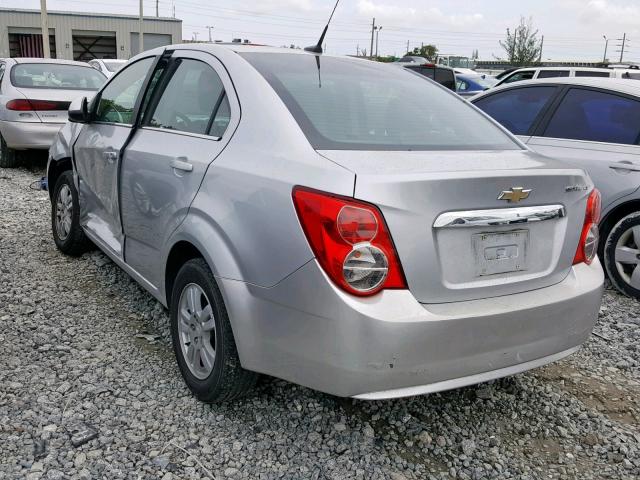 1G1JC5SH9E4169146 - 2014 CHEVROLET SONIC LT SILVER photo 3