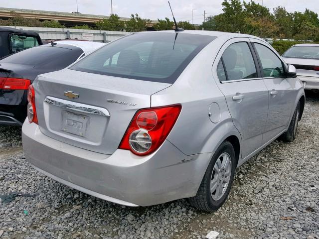 1G1JC5SH9E4169146 - 2014 CHEVROLET SONIC LT SILVER photo 4