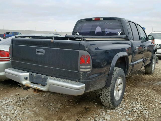 1D7HG48X33S184873 - 2003 DODGE DAKOTA QUA BLACK photo 4