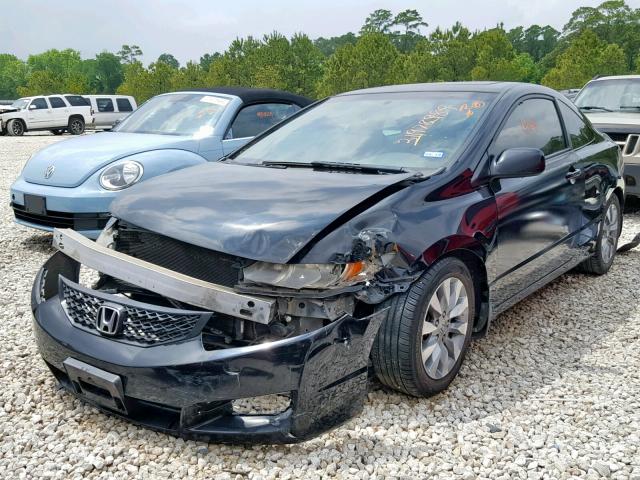 2HGFG12999H538939 - 2009 HONDA CIVIC EXL BLACK photo 2