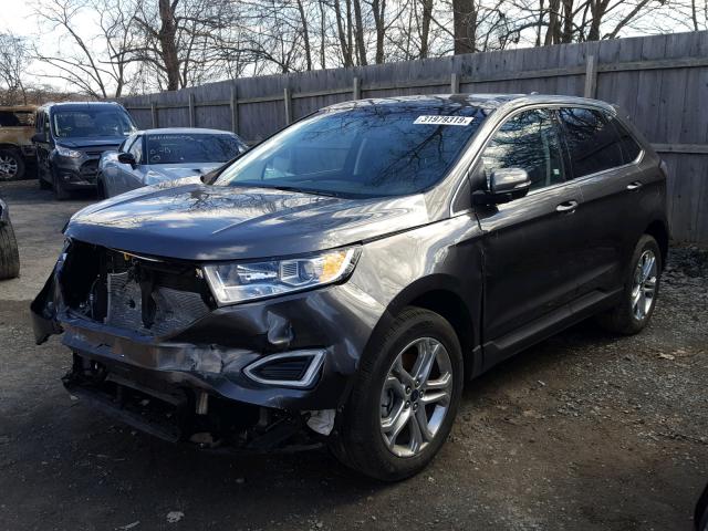 2FMPK4K88JBC14295 - 2018 FORD EDGE TITAN GRAY photo 2