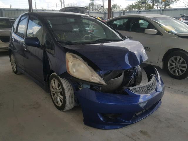 JHMGE88429S026377 - 2009 HONDA FIT SPORT BLUE photo 1