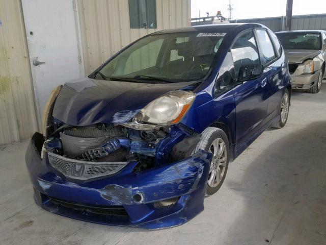 JHMGE88429S026377 - 2009 HONDA FIT SPORT BLUE photo 2