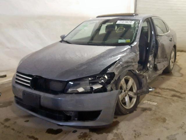 1VWBP7A30CC046465 - 2012 VOLKSWAGEN PASSAT SE GRAY photo 2