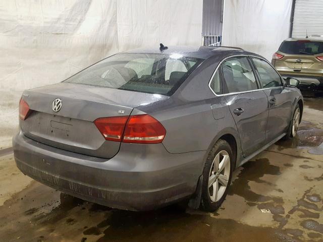 1VWBP7A30CC046465 - 2012 VOLKSWAGEN PASSAT SE GRAY photo 4