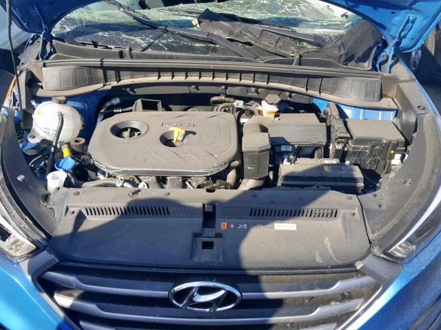 KM8J3CA41JU740032 - 2018 HYUNDAI TUCSON SEL BLUE photo 7