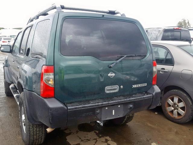 5N1ED28TX1C525292 - 2001 NISSAN XTERRA XE GREEN photo 3