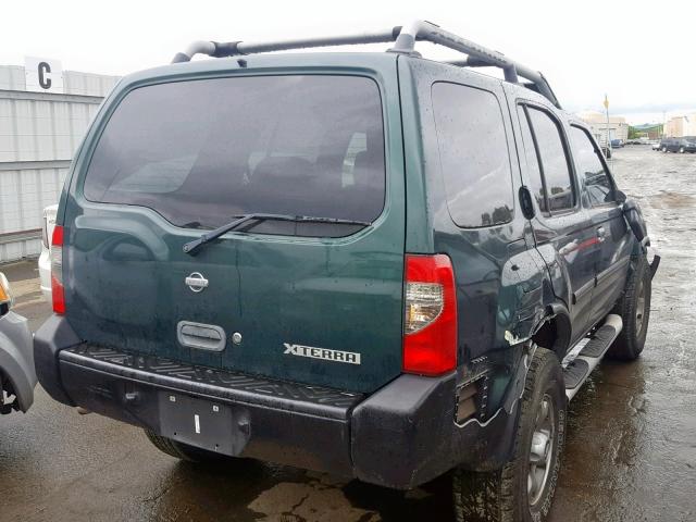 5N1ED28TX1C525292 - 2001 NISSAN XTERRA XE GREEN photo 4