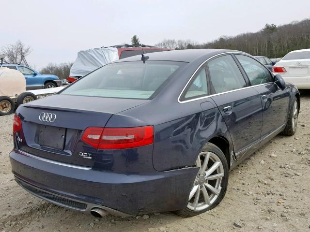 WAUKGAFB4BN005062 - 2011 AUDI A6 PRESTIG BLUE photo 4