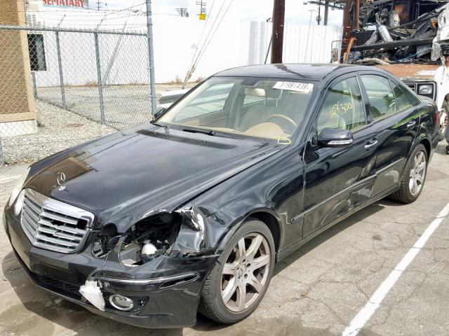 WDBUF56X47A994611 - 2007 MERCEDES-BENZ E 350 BLACK photo 2