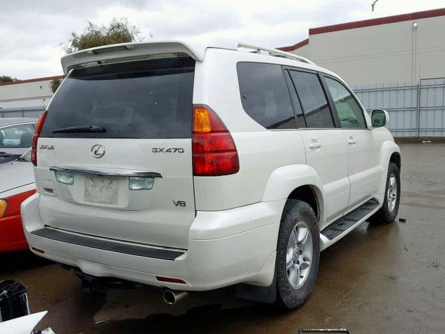 JTJBT20X760114656 - 2006 LEXUS GX 470 WHITE photo 4