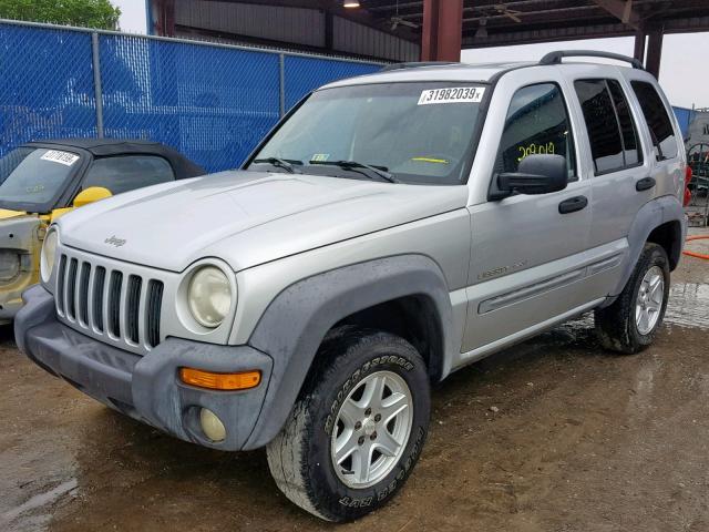 1J4GL48K92W113524 - 2002 JEEP LIBERTY SP SILVER photo 2