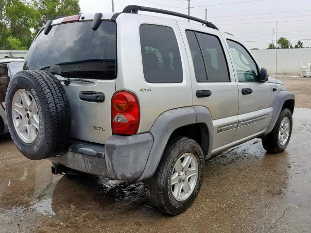 1J4GL48K92W113524 - 2002 JEEP LIBERTY SP SILVER photo 4