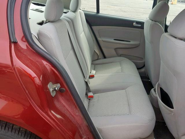 1G1AL58F587297411 - 2008 CHEVROLET COBALT LT RED photo 6