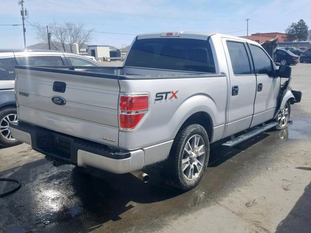 1FTFW1CF2EKG48739 - 2014 FORD F150 SUPER SILVER photo 4