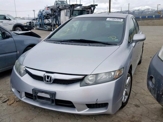 2HGFA16629H332959 - 2009 HONDA CIVIC LX-S SILVER photo 2