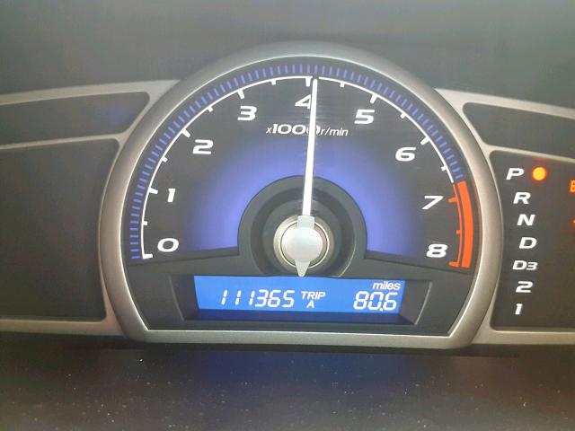 2HGFA16629H332959 - 2009 HONDA CIVIC LX-S SILVER photo 8