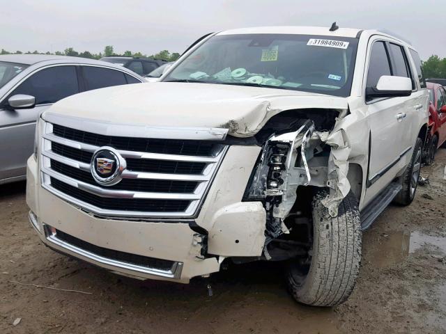 1GYS3BKJ0FR226443 - 2015 CADILLAC ESCALADE L WHITE photo 2