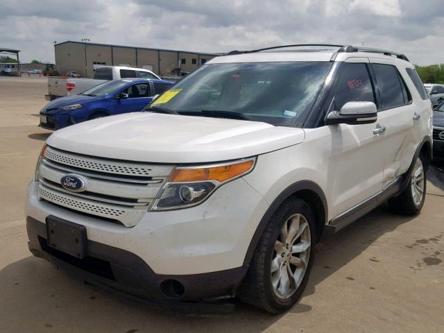 1FM5K7F85FGA02988 - 2015 FORD EXPLORER L WHITE photo 2